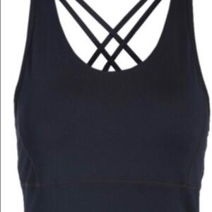 NWT Head size XS, activewear tank top criss cross straps built in shelf bra